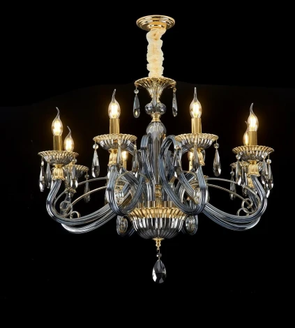 Подвесная люстра Alfa Light F2624-07 (220V, на цепи, подсвечник, свеча)