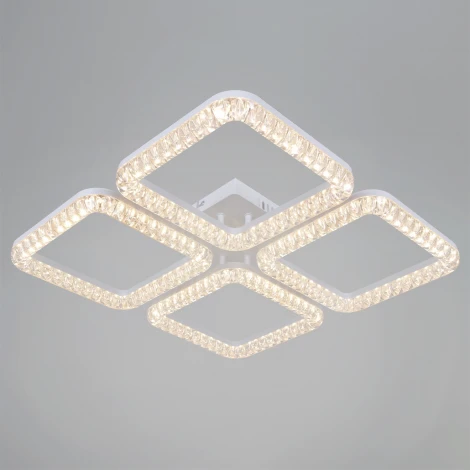 Потолочная люстра светодиодная на штанге с регулировкой цветовой температуры, яркости и ночным режимом Reluce 19848-0.3-04B WH