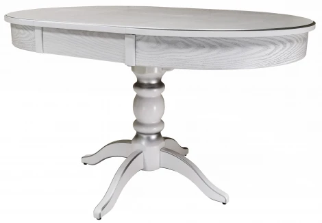 Стол обеденный Фидея 4 раздвижной белый/серебро 90/130*90 от фабрики Mebelik