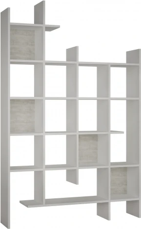 Стеллаж Прямые MANCO BOOKCASE (ЛДСП/Белый) LEVE