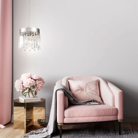 Подвесной светильник Indigo LACRIMA V000363 (220V, хрусталь, на тросе)