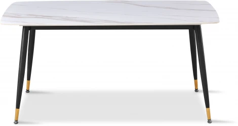 Стол обеденный IST-CASA Рио DT-2849.1, 140х80х75 см, белый мрамор
