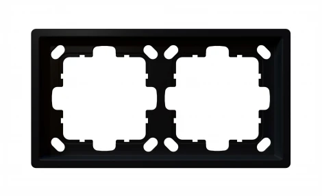 Рамка на 2 поста (черный матовый) Jasmart FD FD1002PBM