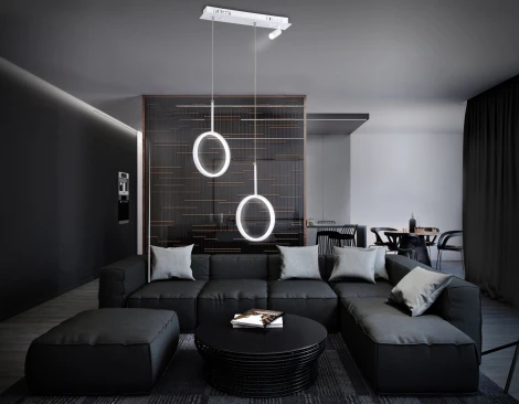 Подвесной светильник Ambrella COMFORT FL5272 (регулировка яркости, LED, 220V, пульт управления, на тросе)