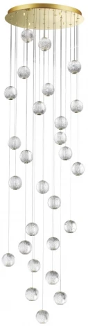 Подвесная люстра большая каскадная Crystal 5008/120L Odeon Light (LED, 220V, на проводе)