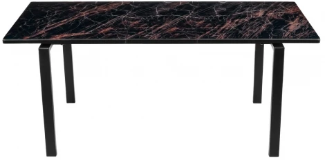 Стол Areal раскладной 140-180х80х75 чёрный мрамор с чёрными ножками Bradex Home RF 0414