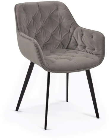 Обеденный стул La Forma (ex Julia Grup) Mulder (Серый/ Пена,Сталь,Фанера)