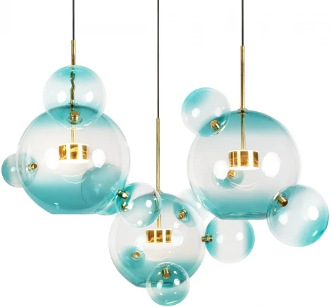 Подвесной светильник Loft It Bolle 2027-S3 Blue (LED, 220V, на проводе, шар, молекулы)