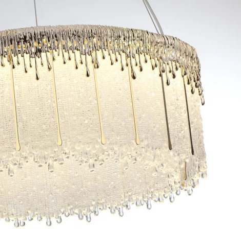 Подвесная люстра Odeon Light Cleo 5091/60L золотой/стекло LED 60W 3700K (220V, на тросе, круглые)