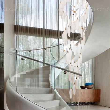 Потолочная люстра каскадная водопад (цветы, птички) Cloyd Argana 11240 (220V, цветы, птички)