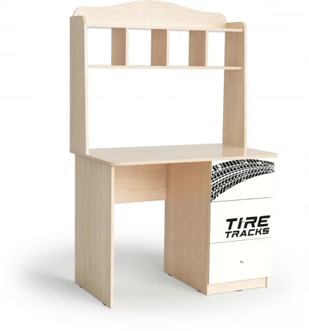 Стол письменный "Машина", Шимо светлый/Белый, МАМА