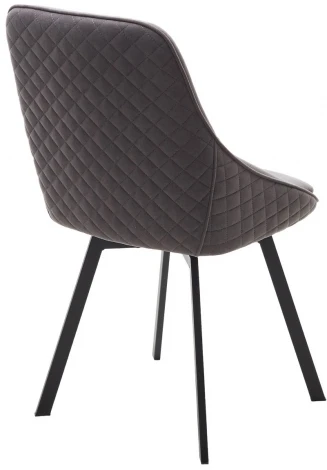 Стул CASA, 360 град. поворот. B28 Темно-серый, велюр / черный каркас, М-City