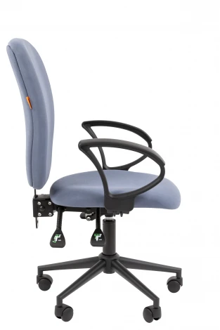 Офисное кресло Chairman 9801 Россия ткань T02 голубой Black