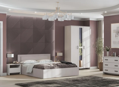 Кровать Woodville Taika 160х200 ясень анкор светлый