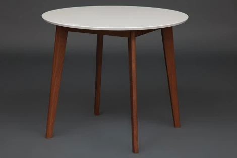 Стол обеденный BOSCO (Боско) Белый + Коричневый (основание бук, столешница мдф)