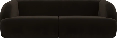 Диван прямой Лига-041 (Коричневый/Микровельвет) Лига Диванов арт.122194