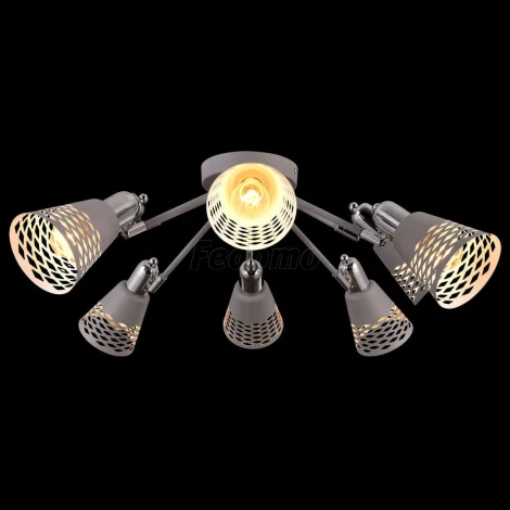 Люстра потолочная Natali Kovaltseva Vision, 8 плафонов, серый с хромом