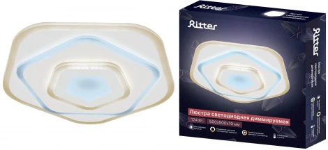 Потолочная люстра светодиодная с ДУ Ritter Kolar 52371 0