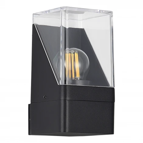 Настенный уличный светильник ST Luce Slide SL9016.401.01 черный/черный E27 1*15W