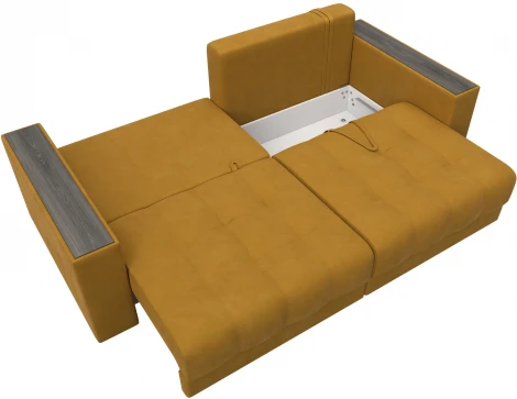 Диван прямой с декором Лига-049 НПБ Лига Диванов (Велюр) арт.128393