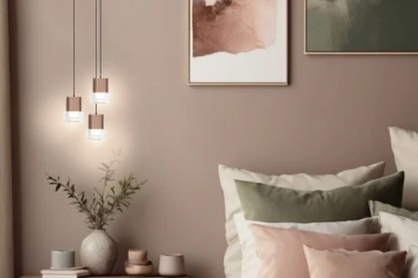 Подвесной светильник Italline IT014-0203 rose gold (LED, 220V, на проводе, круглые)