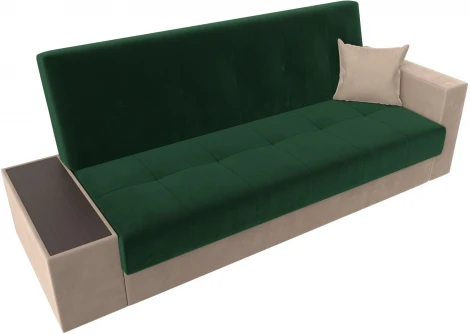 Диван-книжка Лига-020 стол слева (Зеленый,Бежевый/Велюр) Лига Диванов арт.118479L