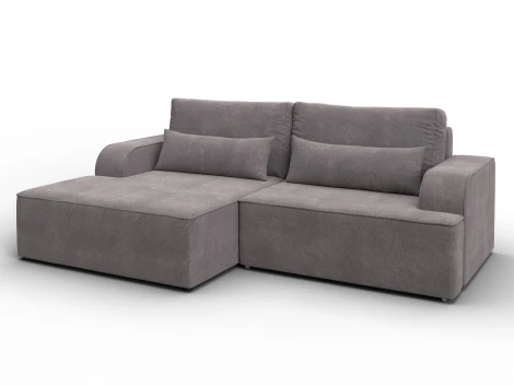 Диван угловой Лига-120 угол левый (ДСП,Брус,Фанера,ЛДС,Велюр/Бежевый) Лига Диванов 137288L