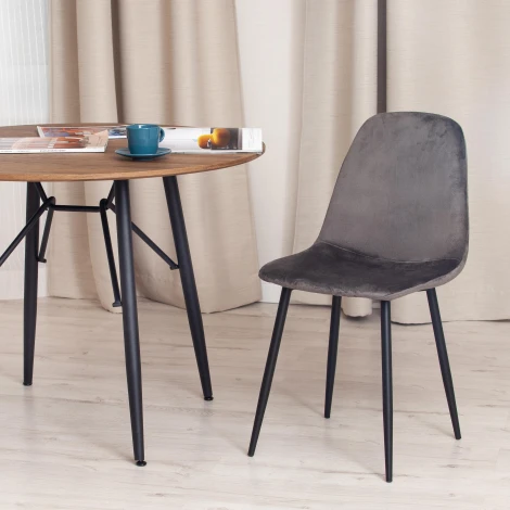 Стул BREEZE (mod. 4724) / 2 шт. в упаковке Tetchair (Вельвет,Металл/Серый) арт.24467