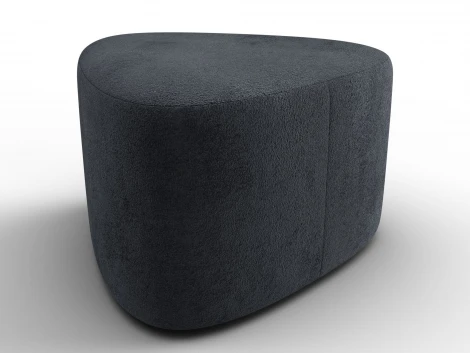 Пуф 004 (ДСП,Фанера/Пластик/Велюр/Темно-серый) Лига Диванов 132366