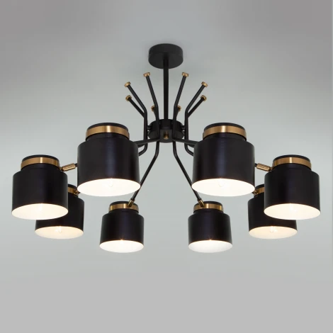 Умная потолочная люстра Eurosvet Batler 70133/8 черный