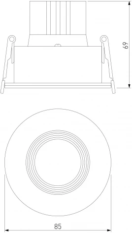 Светильник встраиваемый светодиодный Elektrostandard Artis 25096/LED 7W 4000 черный (220V, круглые)