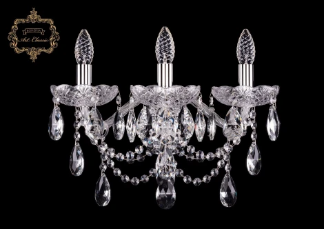 Бра Art Classic 10.25 10.25.3.165.XL.Cr.Sp (220V, хрусталь, подвески, подсвечник, свеча)