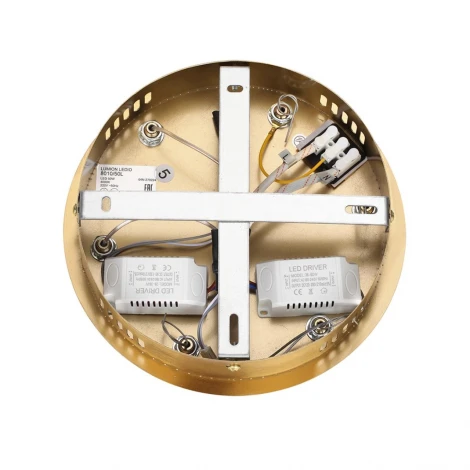 Подвесной светильник ярусный светодиодный кольцо Lumion Twinkle 8010/50L золото/прозрачный металл/акрилл LED 50W 220V 4000K (на тросе, кольцо)