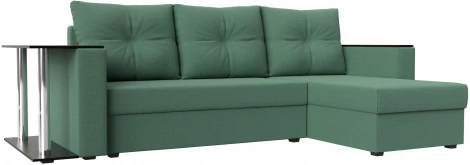 Диван угловой Атланта Лайт правый угол (Зеленый/Рогожка) Лига Диванов арт.121166