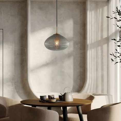 Подвесной светильник Eurosvet Gem 50263/1 серый (220V, на проводе)