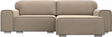 Диван угловой Лига-029 правый угол (Бежевый/Велюр) Лига Диванов арт.121924