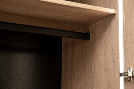 GD-10012/1-3 Шкаф Alto двух c выдв ящик,цвет дуб Урбан Кофейный,дверцы стекло(тонир) 100*57*228.5см Garda Decor