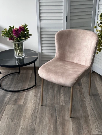 Стул M-City MATTEO Beige color-021, велюр / золотой
