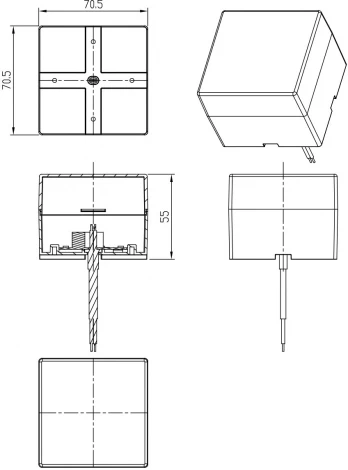 Настенно-потолочный светильник светодиодный ЭРА SML-AC-W-4K-04 (220V, IP40)
