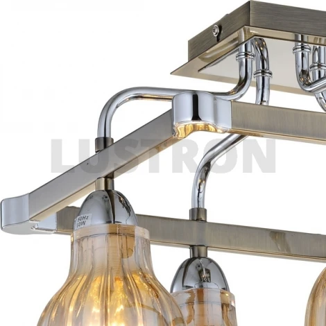 Потолочная люстра N-Light 411 411-04-53CAB chrome + antique brass