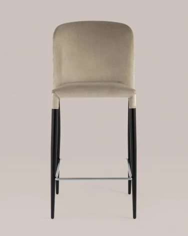 Стул полубарный Stool Group Лори велюр бежевый УТ000035315