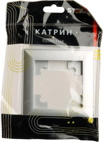 Рамка на 1 пост (серебро) Stekker Катрин 39797