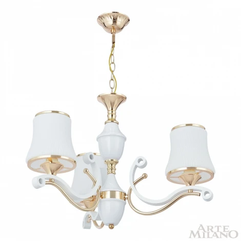 Подвесная люстра Arte Milano Florentia-3987 303987/3 Wh/Gd (220V, на цепи)