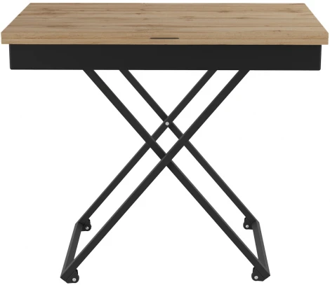 Стол универсальный трансформируемый АНДРЭ Loft ЛДСП дуб вотан/чёрный от фабрики Mebelik