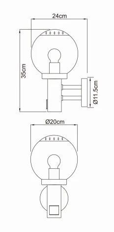 Настенный фонарь уличный Globo Bowle II 3180S