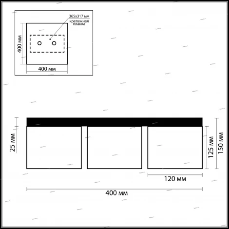 Потолочный светильник Odeon Light Cubet 2043/5C