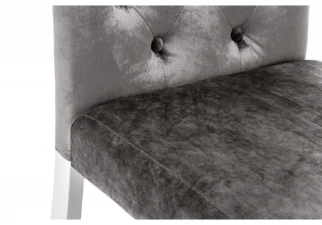 Обеденный стул Woodville Amelia white / fabric grey 11141