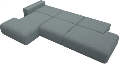 Диван угловой Лига-036 НПБ Модерн Лонг левый угол Лига Диванов (Рогожка) арт.124696L