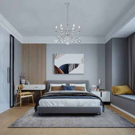 Подвесная люстра Arte Milano AM342101 342101/6 CR (220V, подвески, на цепи, подсвечник, свеча)