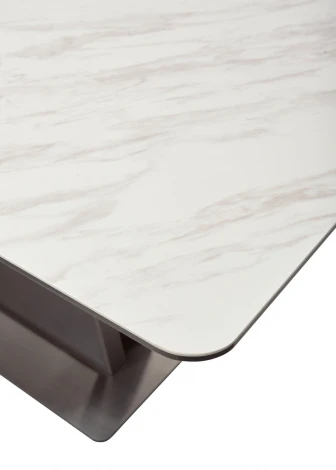 Обеденный стол M-City OSVALD 160 MARBLES KL-99 Белый мрамор, итальянская керамика